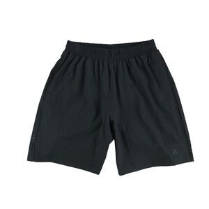 SOLFIRE Mens Solid Drawstring Athletic Workout Shorts, Black, NWT